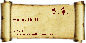 Veres Hédi névjegykártya